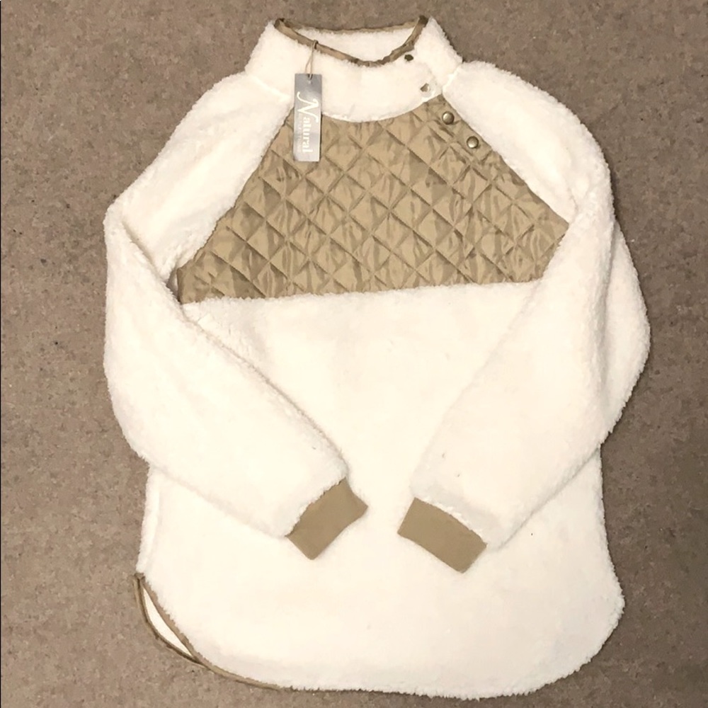 NWT, Natural Reflections, fuzzy sherpa sweatshirt!
